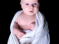 glasgow newborn photography white wrap black background
